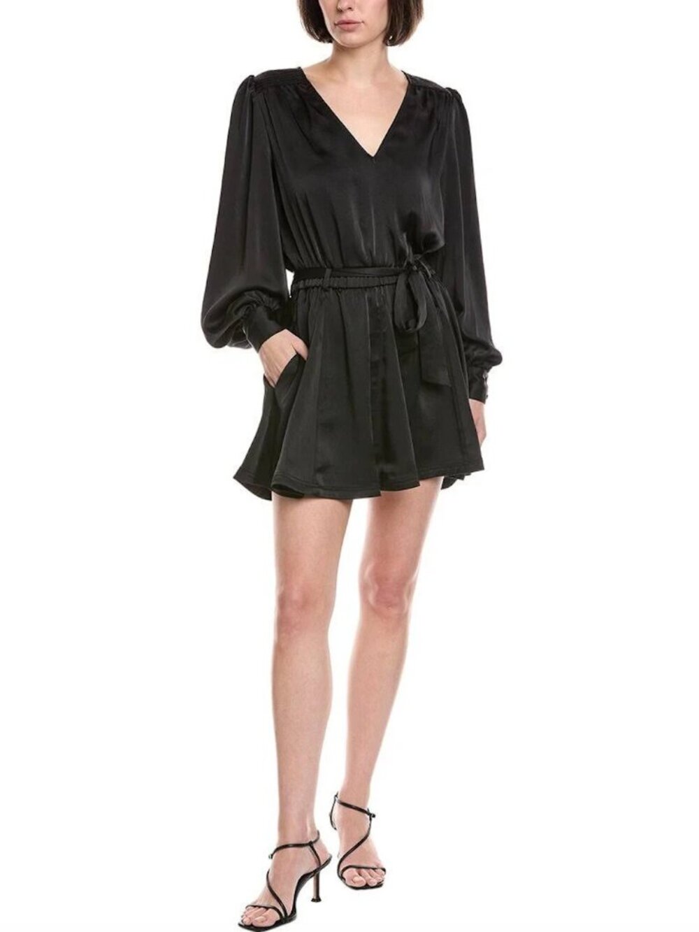 Ramy Brook Montana Belted Mini Dress - Black